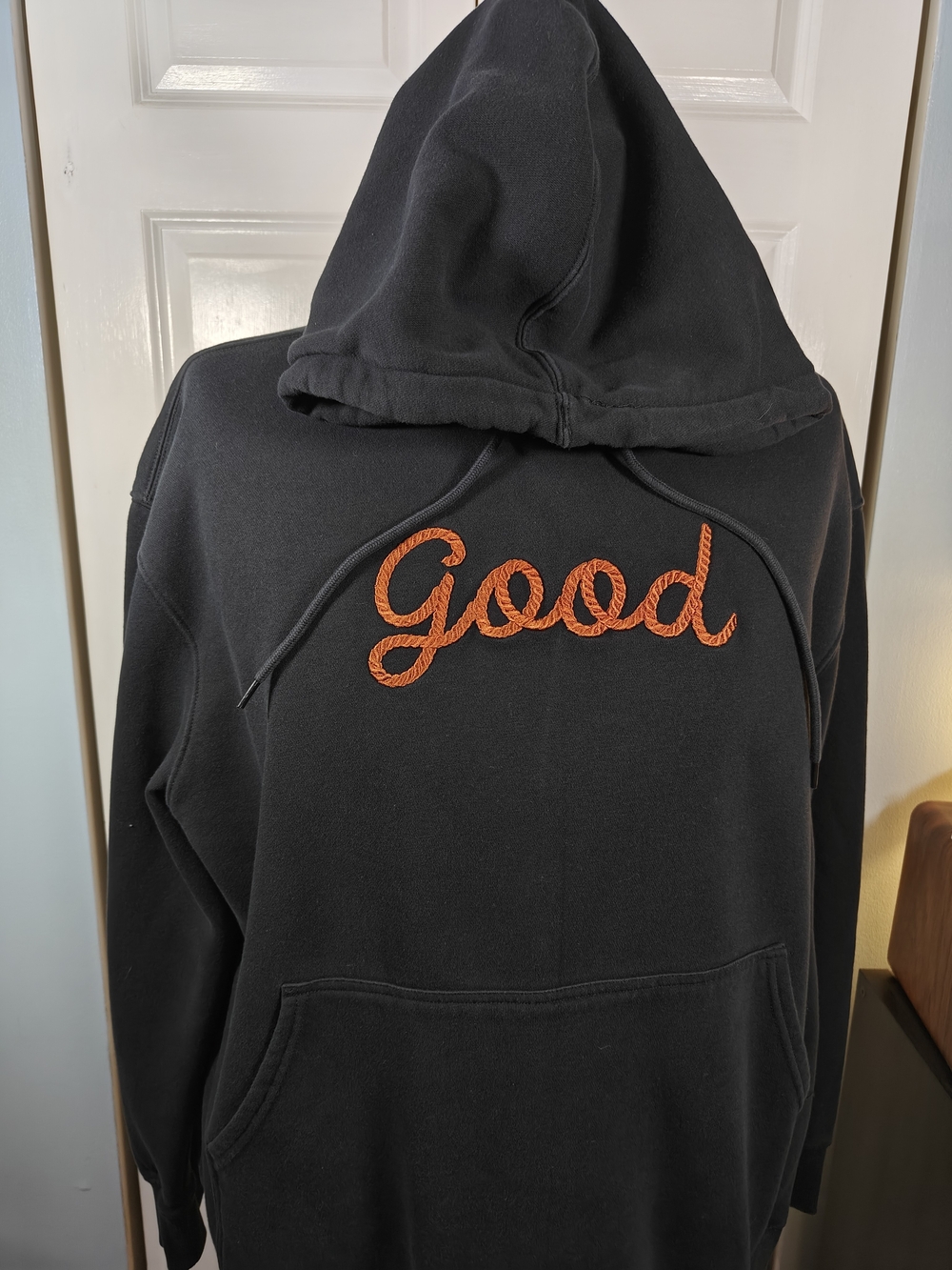 Good Good Golf Mens 2XL Black Orange Script Logo Pullover Hoodie Sweatshirt
